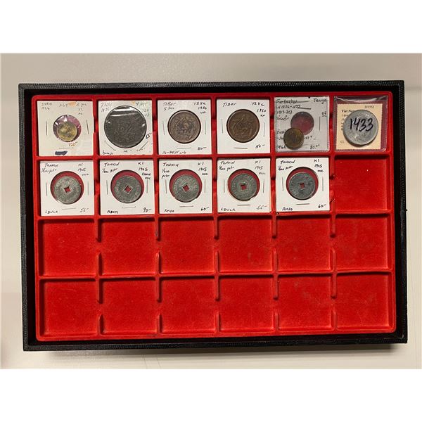 ASIA: LOT of 11 coins and tokens