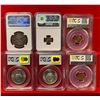 Image 2 : ASIA: LOT of 6 graded coins