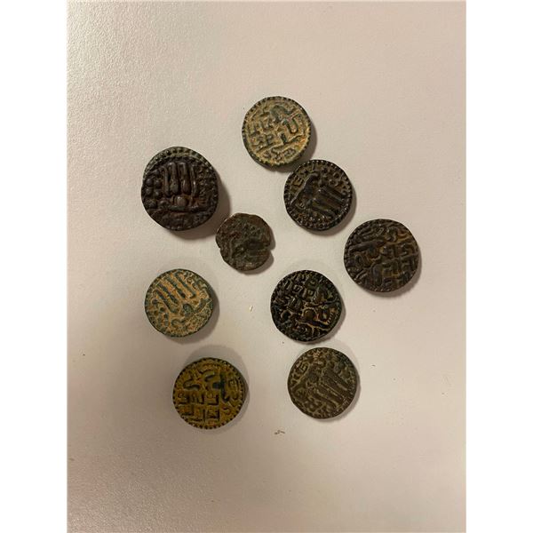 CEYLON (MEDIEVAL): LOT of 10 copper coins