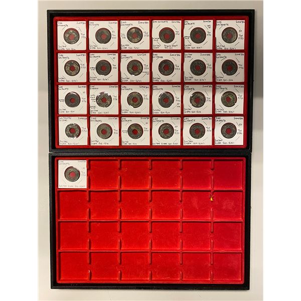 INDONESIA: SIAK: LOT of 25 tin pitis