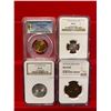 Image 1 : JAPAN: LOT of 4 graded coins