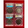 Image 2 : JAPAN: LOT of 4 PCGS graded AR yen