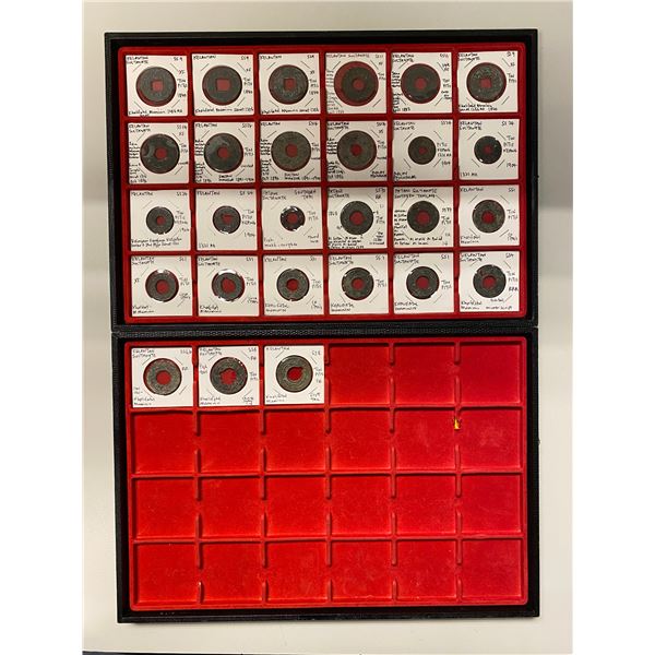 MALAYSIA: KELANTAN: LOT of 27 tin coins