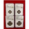 Image 1 : STRAITS SETTLEMENTS: LOT of 4 NGC graded AR coins