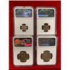 Image 2 : STRAITS SETTLEMENTS: LOT of 4 NGC graded AR coins