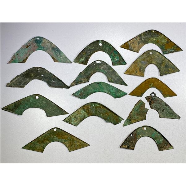 ANCIENT CHINA: WARRING STATES: Ba & Shu States, 300-225 BC, LOT of 13 bridge money