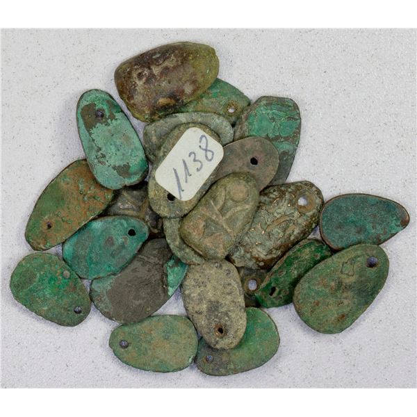 ANCIENT CHINA: WARRING STATES: State of Chu, 400-200 BC, LOT of 22 AE ant nose money