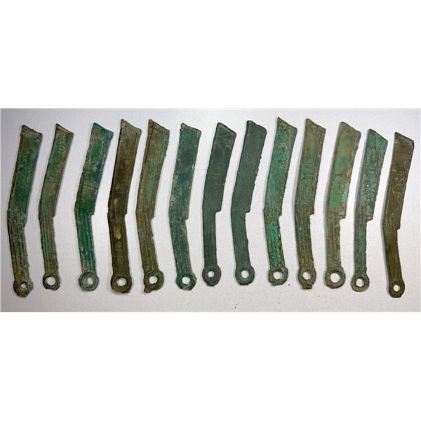 ANCIENT CHINA: WARRING STATES: State of Yan, 400-220 BC, LOT of 13 knife money