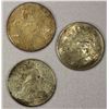 Image 1 : CHINA: CHOPMARKED COINS: UNITED STATES, LOT of 3 AR trade dollars