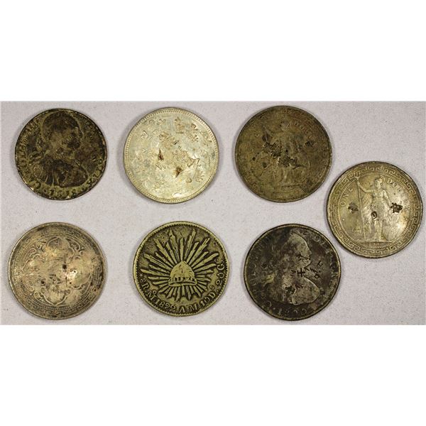 CHINA: CHOPMARKED COINS, LOT of 7 contemporary counterfeits