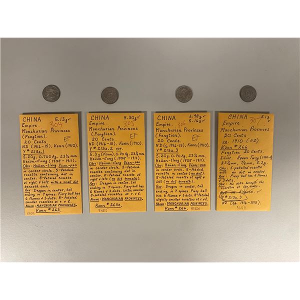 MANCHURIAN PROVINCES: Republic, LOT of 12 silver coins