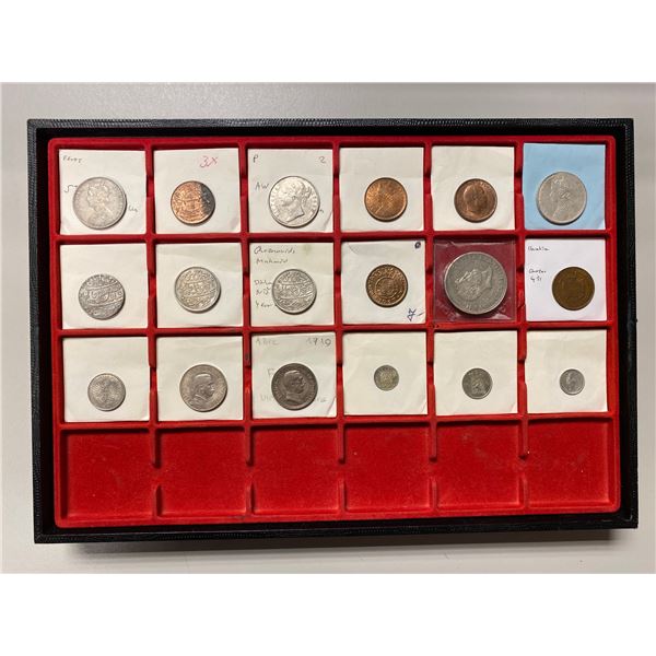 WORLDWIDE: LOT of 18 coins