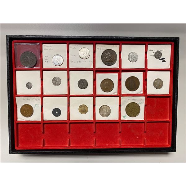 WORLDWIDE: LOT of 17 coins and tokens