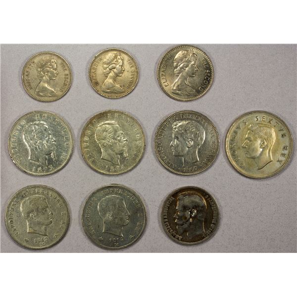 WORLDWIDE: LOT of 10 coins