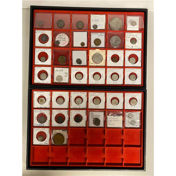 WORLDWIDE: LOT of 43 coins, tokens, and medals