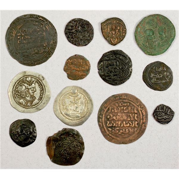 WORLDWIDE: LOT of 2 silver and 11 copper coins