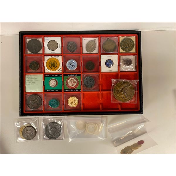 WORLDWIDE: LOT of 49 tokens and medals