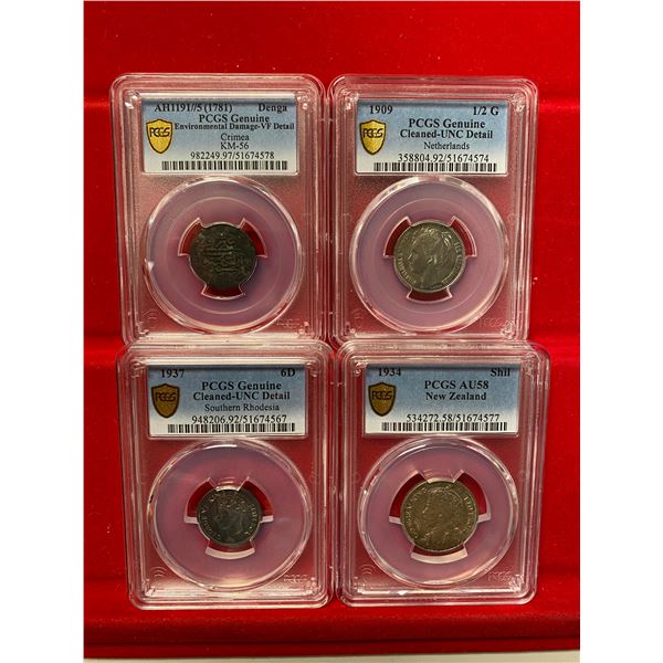 WORLDWIDE: LOT of 4 coins