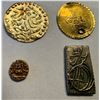 Image 1 : WORLDWIDE: LOT of 4 small pieces, mostly gold