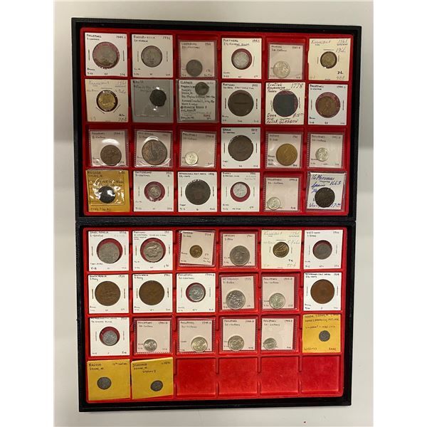 WORLDWIDE: LOT of 46 coins and tokens