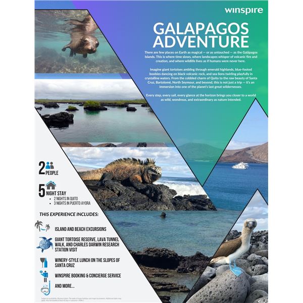 GALAPAGOS ISLANDS LUXURY EXPLORATION 6 DAYS 2 PEOPLE