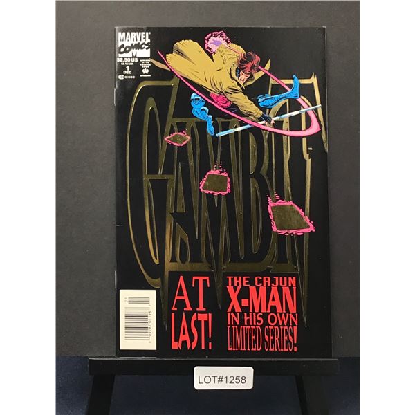 Gambit #1 (1993) Embossed Gold Foil Logo