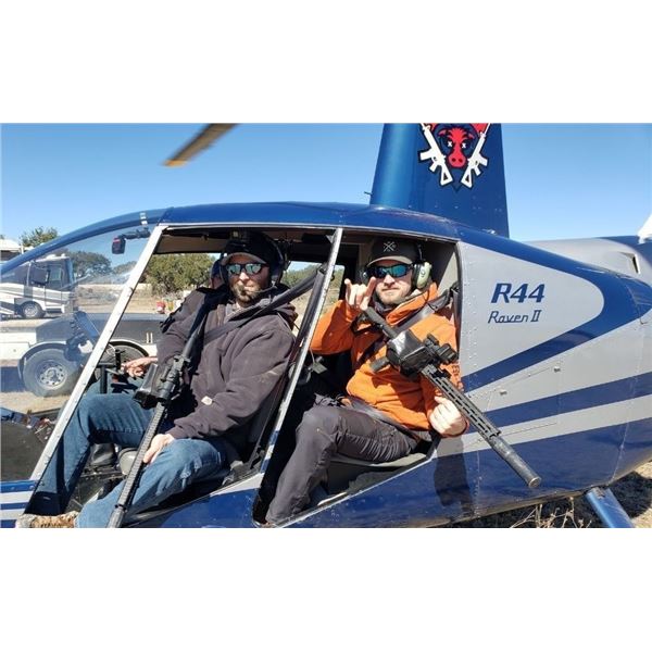 Divided Find Ranch / The Best Helicopter Pig Hunt in Texas. 2-hours / for two hunters. Val.$5,980.