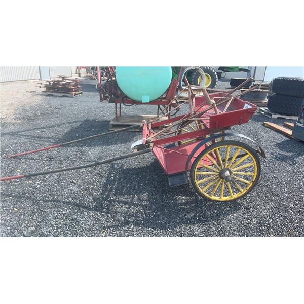 PONY 2 WHEEL CART W/SKI'S RED/YELLOW RIMS 1E