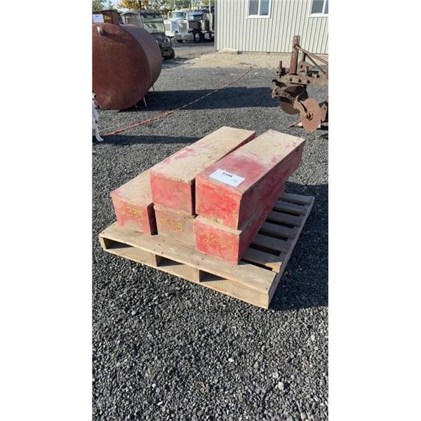 5 RED STEEL TOOL BOXS 36"X9" 1F