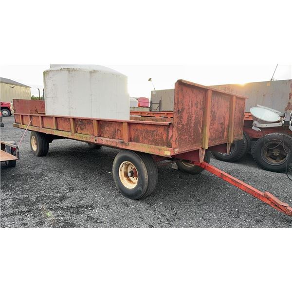 STEEL WAGON 20ï¿½ X 8ï¿½ GOOD RUBBER PLUS ONE SPARE TIRE WATER TANK SOLD SEPERATE