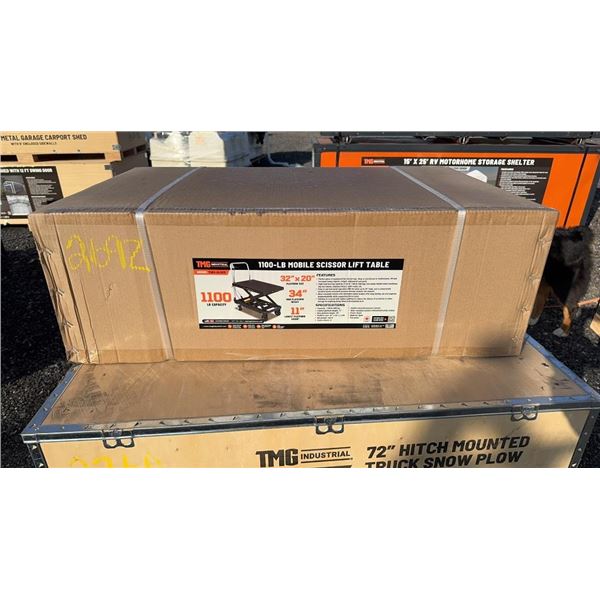 2025 TMG INDUSTRIAL TMG-ALS05 SCISSOR LIFT TABLE 1100-LB MOBILE SCISSOR LIFT TABLE 34" FOOT PEDAL OP