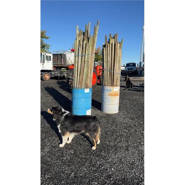 2"X 5'-6' PRESSURE TREATED POST AVERAGE 50 PER 245 GALLON DRUM MAKE GOOD BURN BARRELS 1A