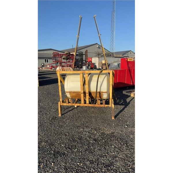 110 GALLON TANK SPRAYER ON STEEL FRAME 2D