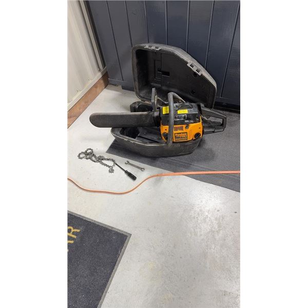 255 SUPER PRO CHAIN SAW WITH CASE COMES WITH EXTRA CHAINS RUNS WELL , ONE OWNER PURCHASED ANOTHER SN