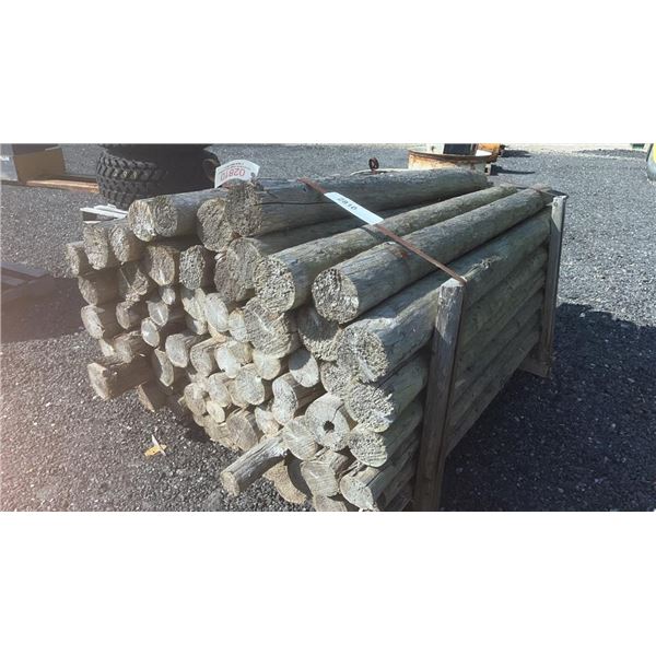 1 SKID OF ROUND POSTS 5' X ASSORTED DIAMETERS 1A