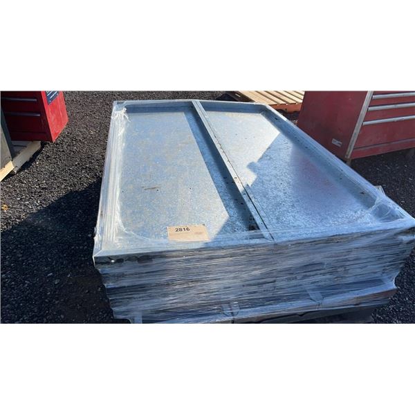 HEAVY GAGE GALVINZED PANELS (PALLET) 8 TOTAL 5 @ 48" X 66" 2 @ 14" X 70" 2D