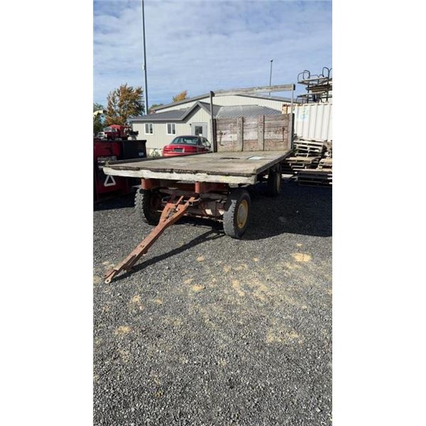 14' X 7' HAY WAGON FANCY HUB CAPS 7.5-16 RUBBER ON WAGON