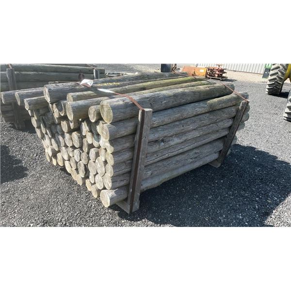 1 SKID OF ROUND POSTS 5' X ASSORTED DIAMETERS 1A