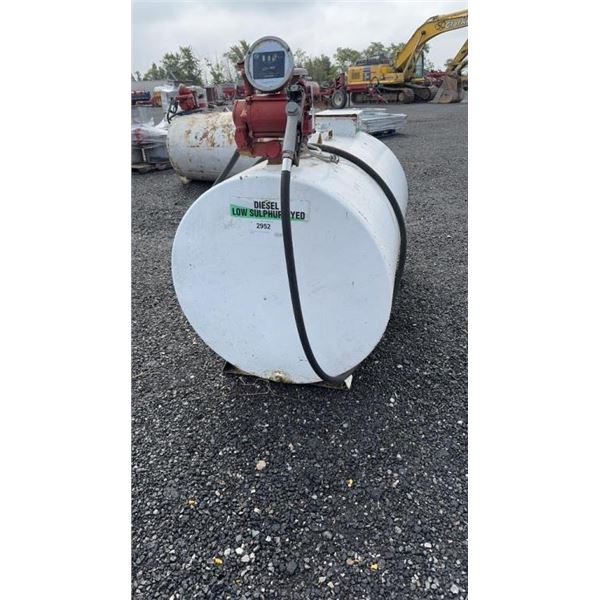 2002 1100 LITER FUEL TANK & PUMP & NOZZLE SN 2798  RUSS HOWELL & SONS WALLACEBURG GAS BOY PUMP 2E