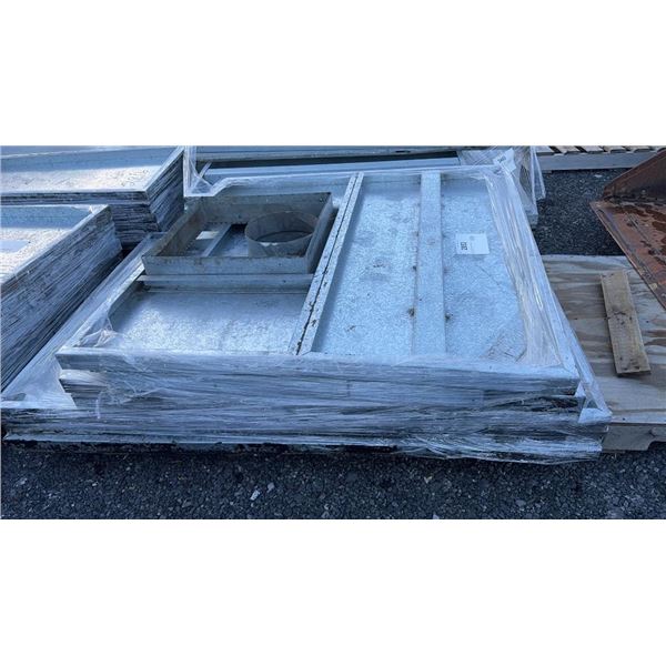 HEAVY GAGE GALVANIZED PANELS (PALLET) 7 TOTAL 3 @ 48" X 52" 1 @ 36" X 52" 3 @ 48" X 66" 2D