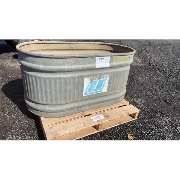 WATER TROUGH TANK GALVANIZED 2'W X 4'L X 2'D 100 GALLON 1D