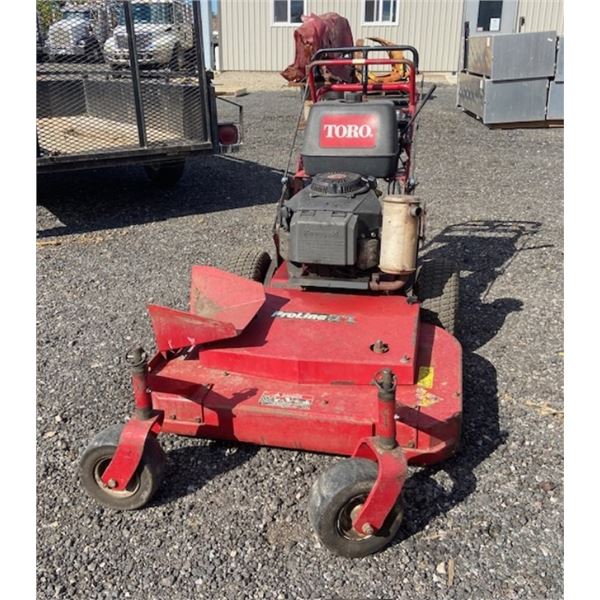 TORO PROLINE 36" COMMERCIAL MOWER MODEL#30194 SN:220000129 RUNS WELL NO HR GAUGE.
