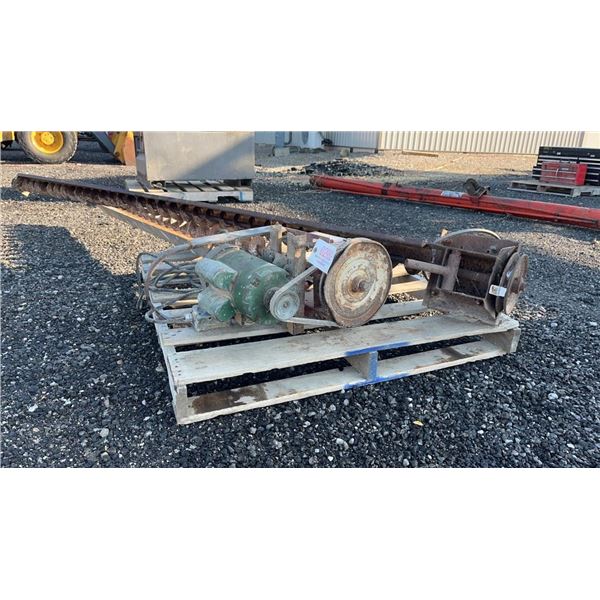 2 GRAIN SWEEPS 1 WITH MOTOR 12' 1 WITH OUT MOTOR 10' 2B