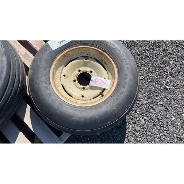 GOODYEAR 7.60-15 TIRE W/5BOLT RIM 1G