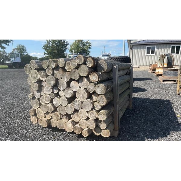 1 SKID OF ROUND POSTS 5' X ASSORTED DIAMETERS 1A