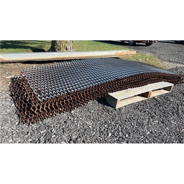 6 PC'S 8' X 3' X1" STEEL SHEET RAISED EXPANDED STEEL SHEETS