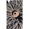 Image 3 : 2 ANTIQUE STEEL WHEELS 51" ROUND