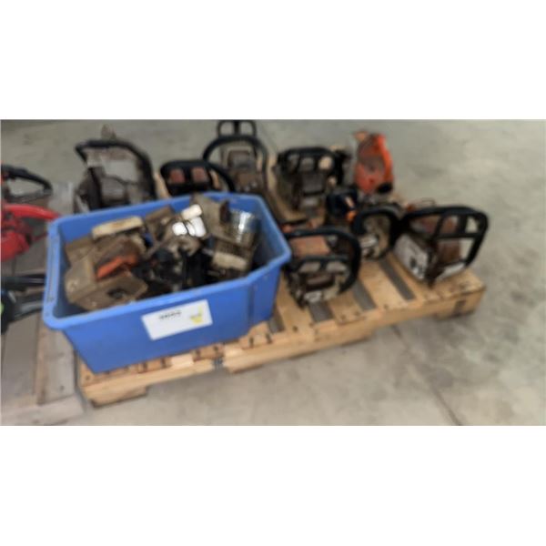 PALLET OF CHAIN SAWS AND PARTS 1C