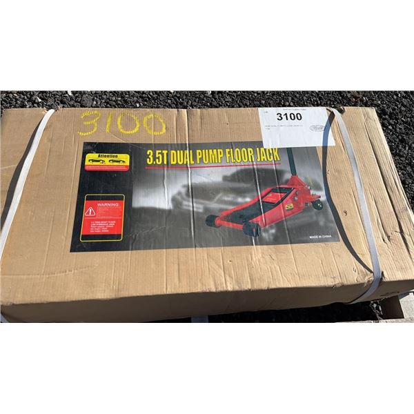 NEW DUAL PUMP FLOOR JACK 3.5 TON