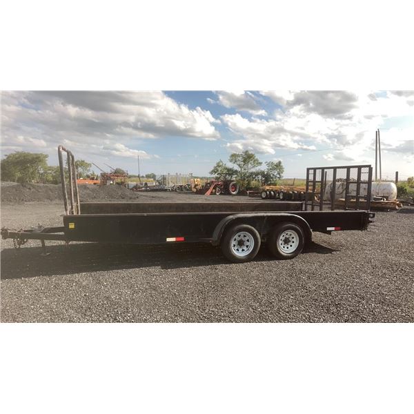 2009 H&H  UT1 18' BLACK LANDSCAPE TRAILER SN 4J6UT18209B108382 6 BOLT HUB TIRE, ELECTRIC BREAKS, LIG